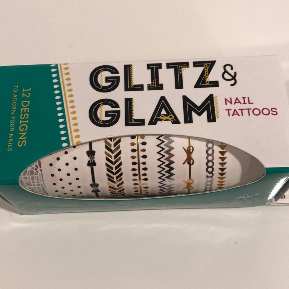 Glitz and glam nail tattoos